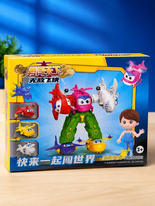 Набор самолётов-трансформеров 6 в 1, робот-трансформер для детей, Akil Toys