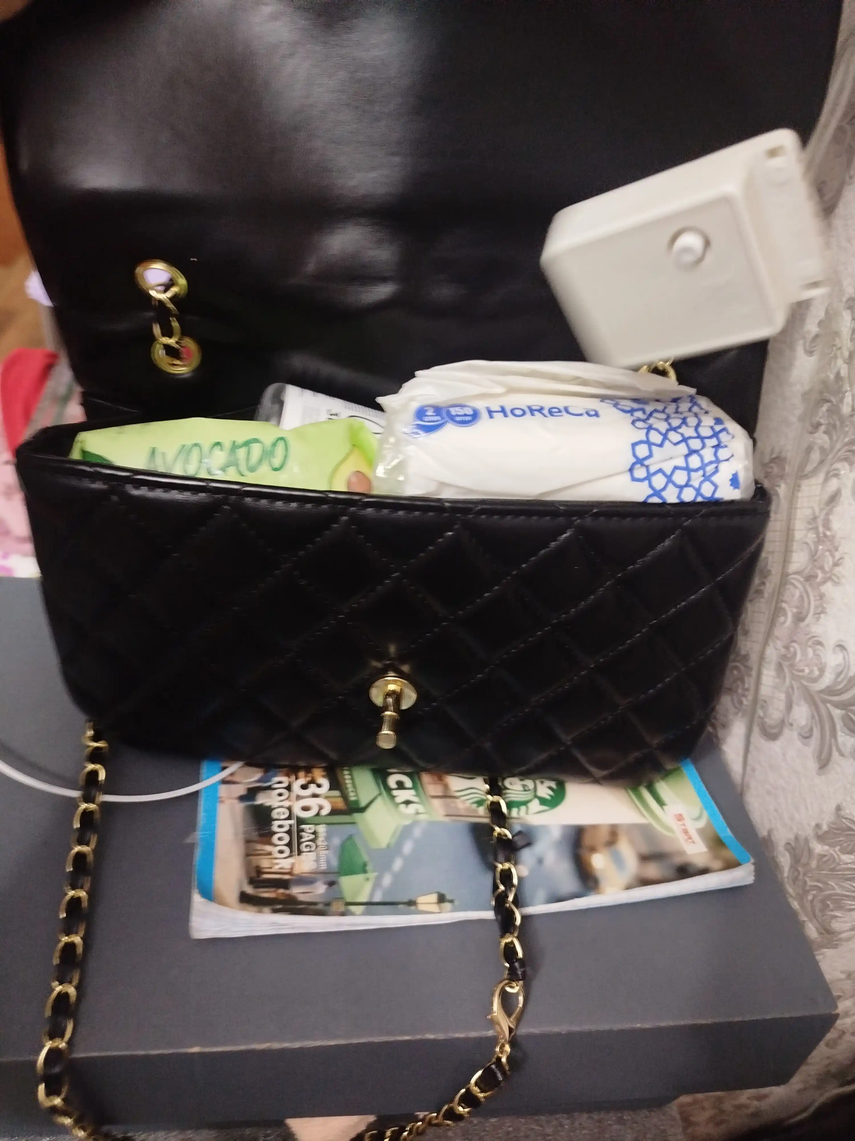 Chanel uslubidagi ayollar yelkama-sumkasi, mini Chanel debriyaj sumkasi