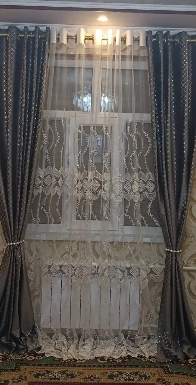Комплект люксовых штор для гостиной и спальни