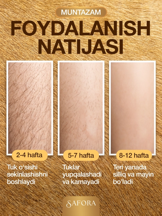Lazerni epilyator Safora, fotoepilator va lazerli depilyator yuz va tana uchun