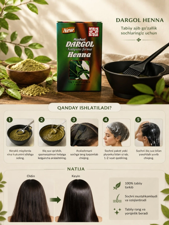 Dargol Henna – Tabiiy xina kukuni