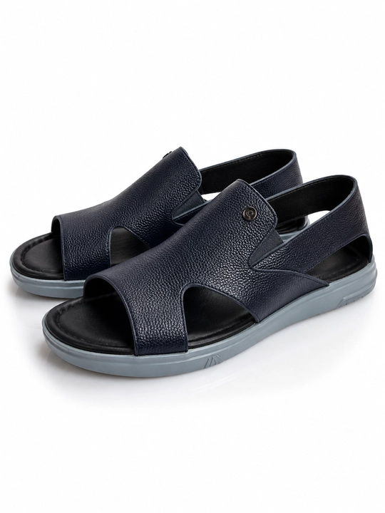 Erkaklar uchun tabiiy charmdan tayyorlangan sandal, yengil EVA tagcharmli, yozgi poyabzal 39-43