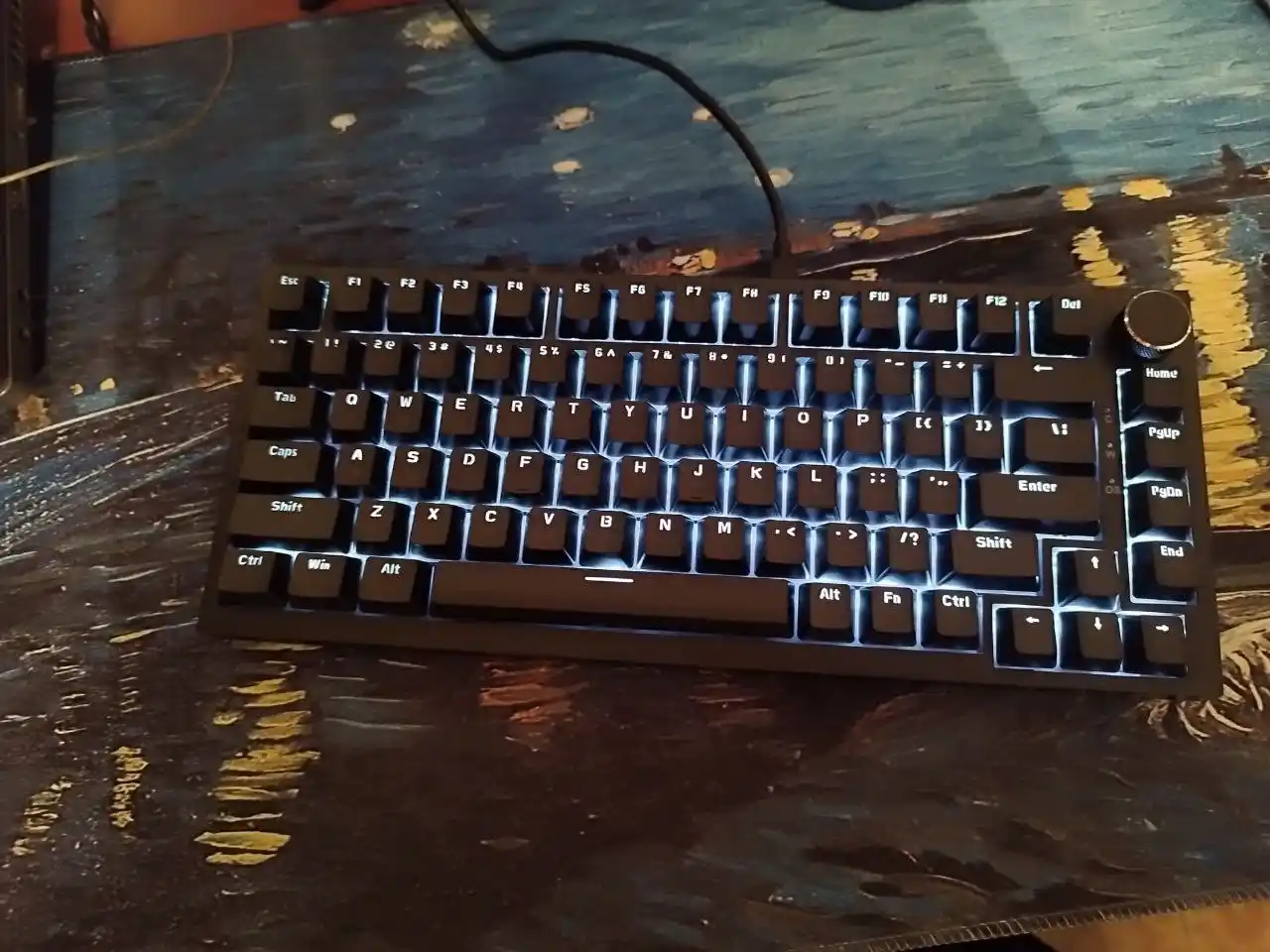 Mexanik klaviatura gaming uchun AJAZZ AK820, simli klavitura, yoritgichli