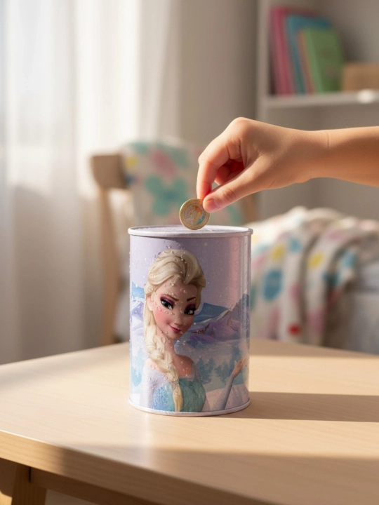 Металлическая копилка для детей с персонажами Disney, для монет и купюр