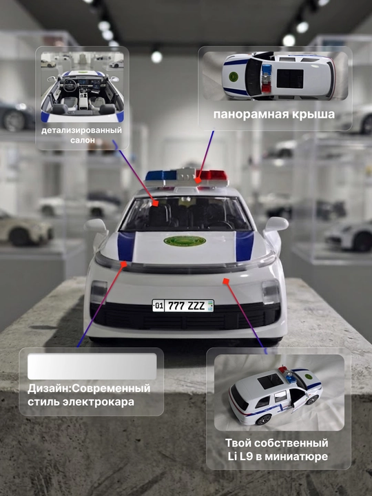 LiXiang L9 va VAZ-2106 RC mashina 1:10 masshtabda, yorug‘lik effektlari bilan