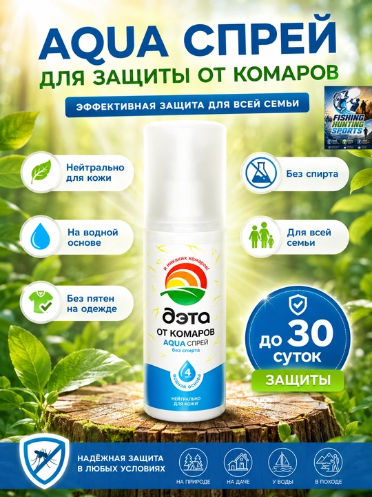 Средство от комаров AQUA спрей