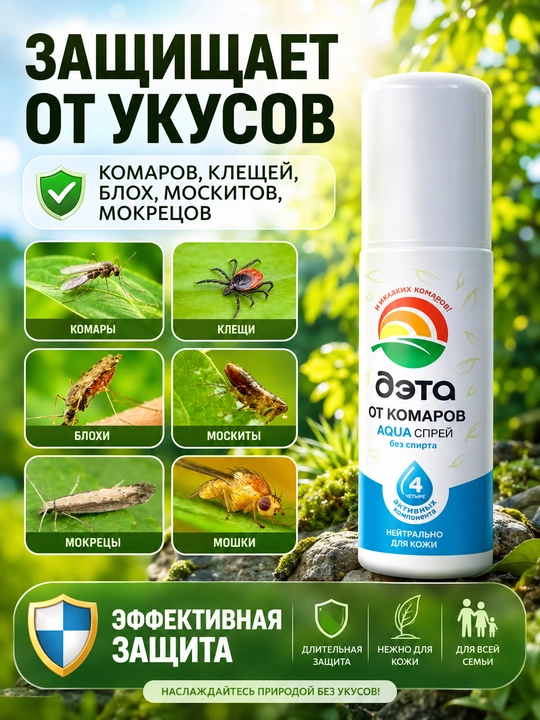 Средство от комаров AQUA спрей