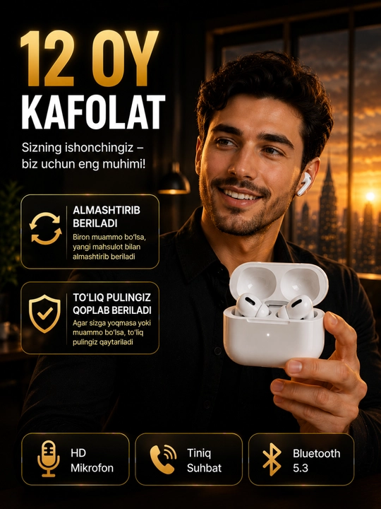 Pods Pro 2 беспроводные Bluetooth наушники, сенсорные стерео, для iPhone и Android