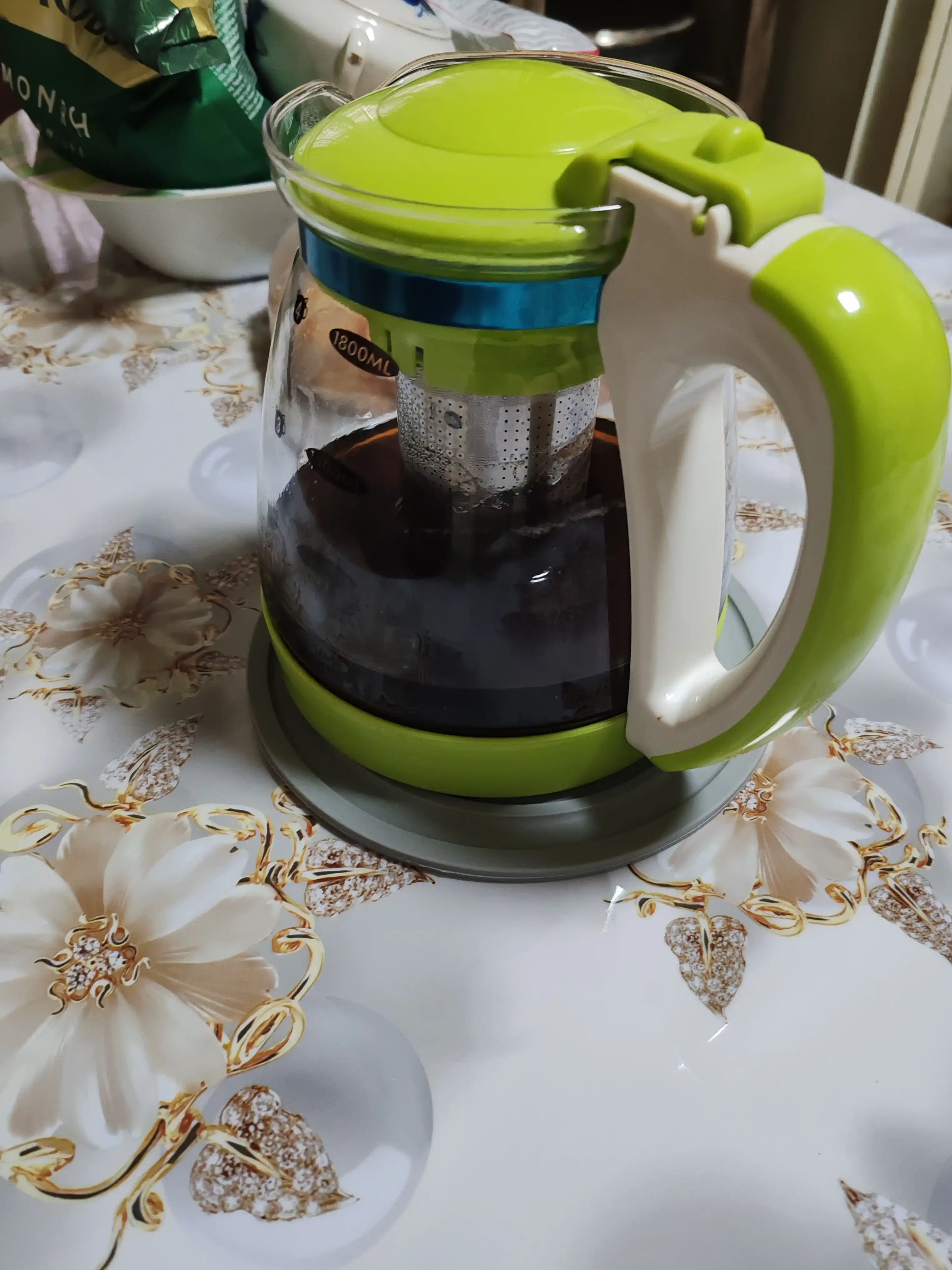 Чайник заварочный, с фильтром и безопасной ручкой, 1.8 л