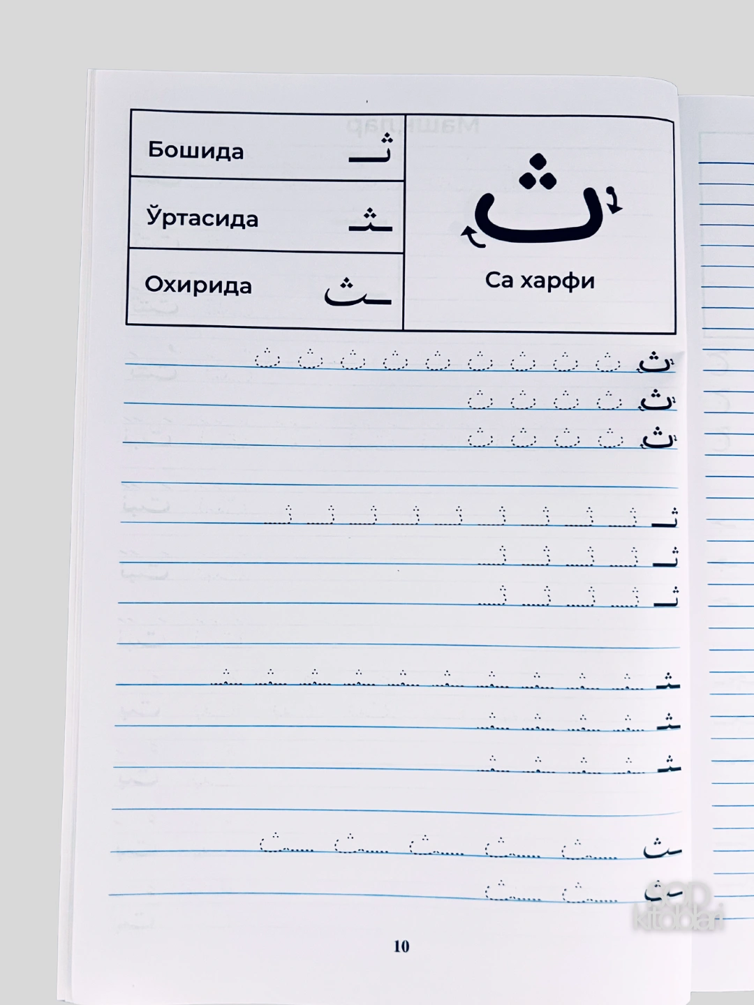 Xusnixat arab alifbosida, Boshlangich arab tili darslari, Muallimi soniy, husnixat kisd