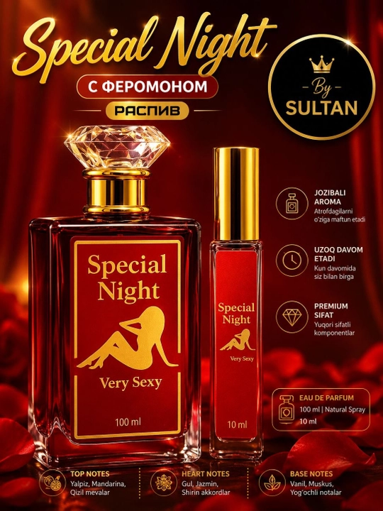 Yorqin iforli feromonli parfyumeriya suvi - Special Night - 