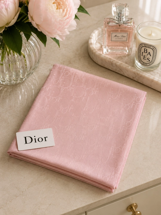 Ayollar paxtali ro'moli Dior uslubida, 100х100 sm