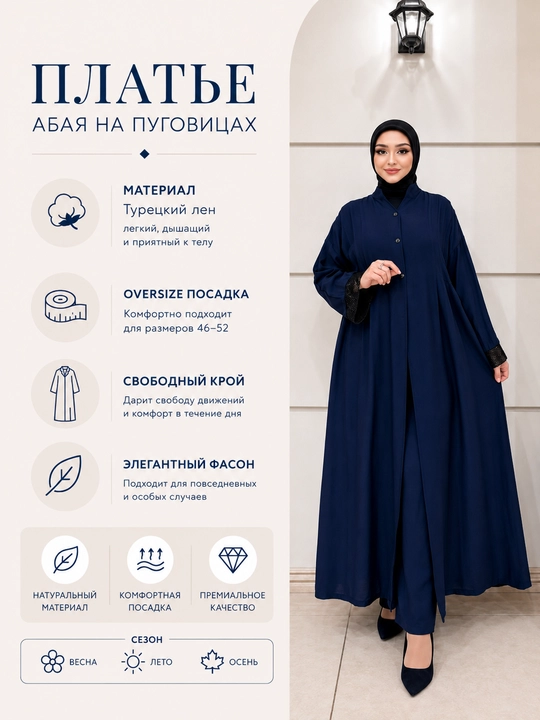Женский абая, двойной костюм, длинный кардиган и брюки, хиджаб наряд - 