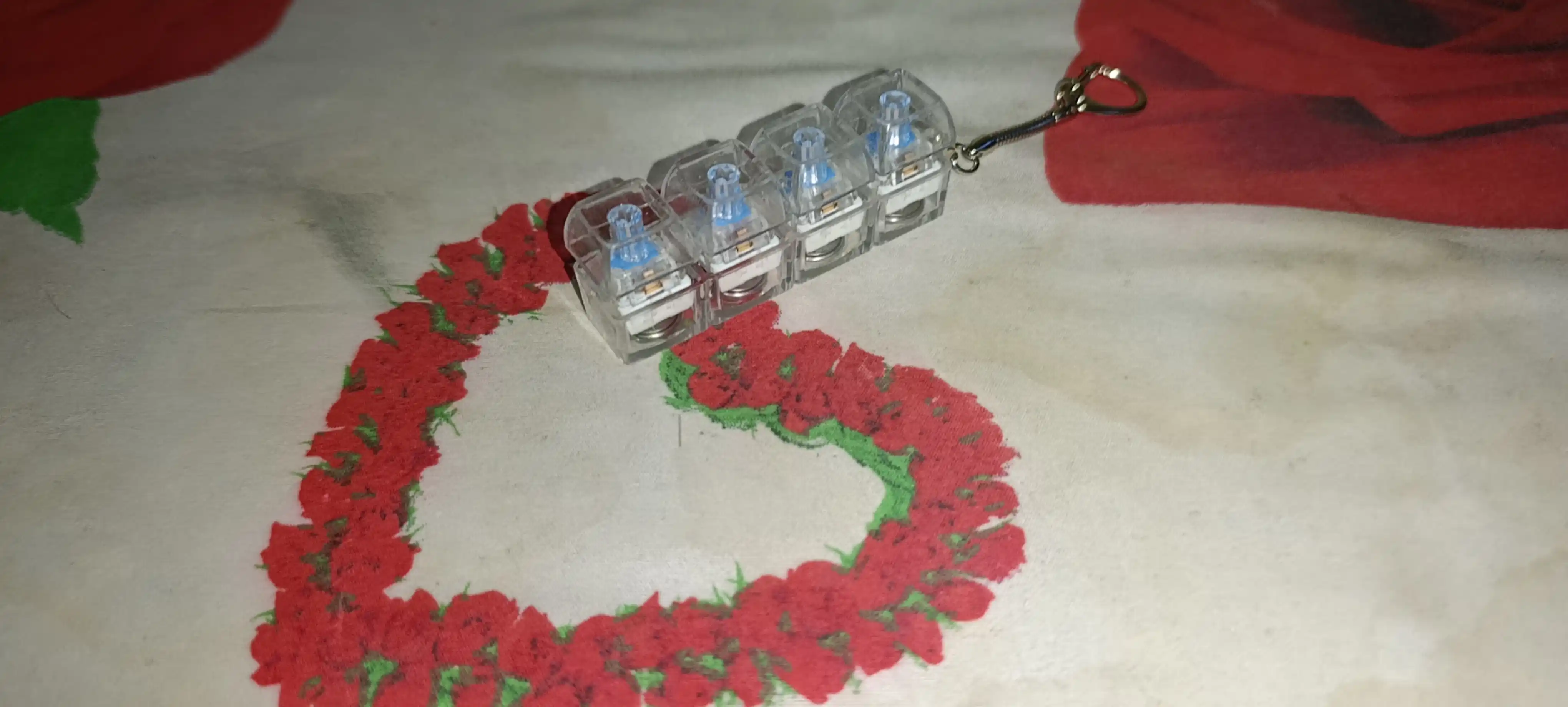 Антистресс-кликер с LED подсветкой, брелок антистресс, брелок клавиатура
