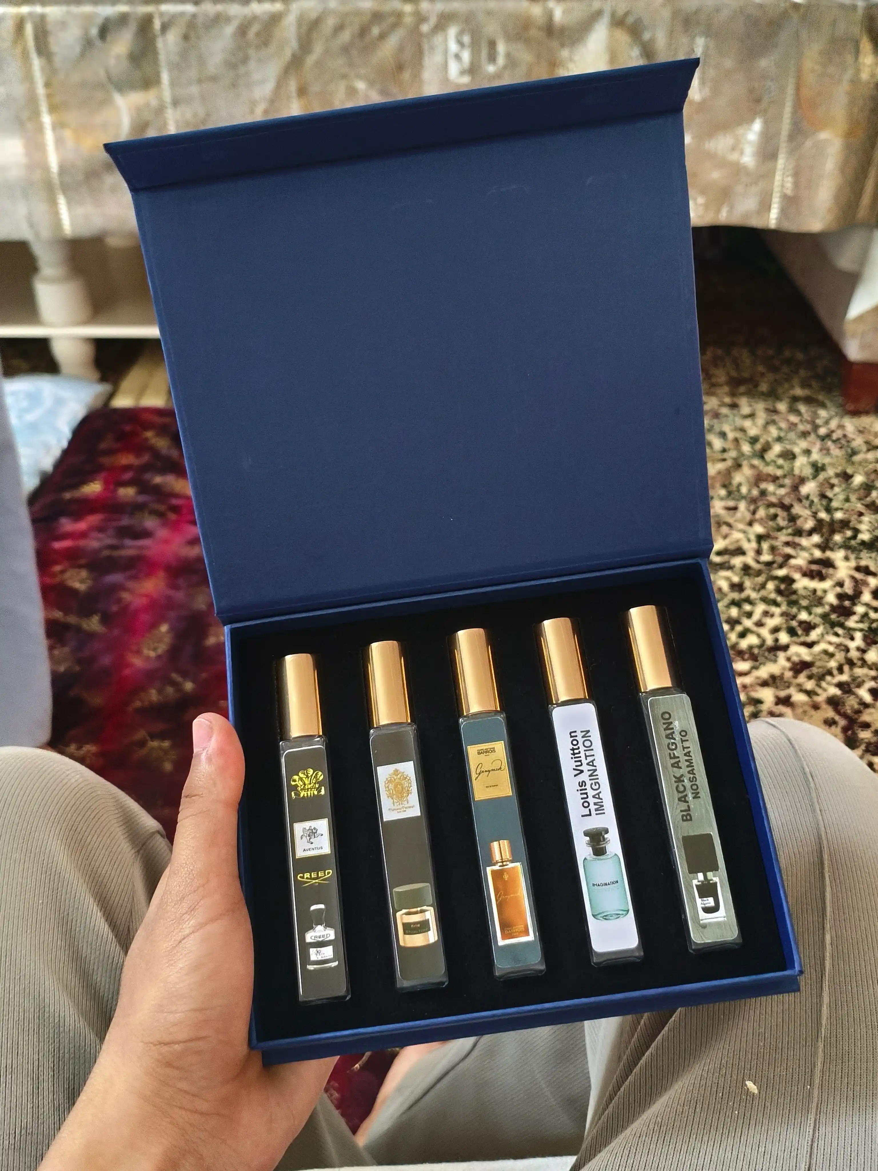 Erkaklar uchun sovg'a: atirlar to'plami 5 tasi 1 da — Ganymede, Black Afgano, Creed, 10 ml