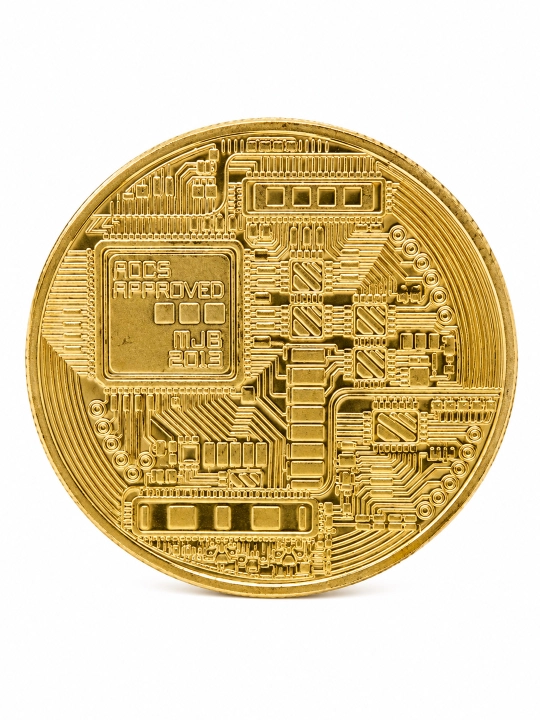 Bitcoin suvenir tangasi, kolleksiya uchun kriptovalyuta tangasi, plastik kapsulada