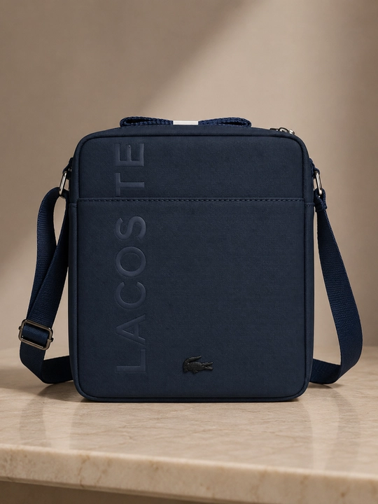 Lacoste uslubidagi erkaklar yelka sumkasi, kundalik crossbody sumkasi 21×25×6 sm - 