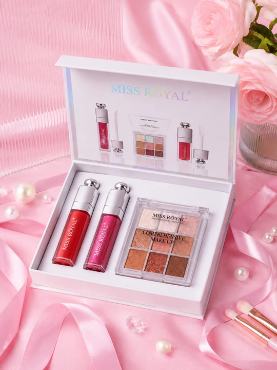 Miss Royal Professional Beauty Set Ko‘z Soyasi Palitrasi va Lab Yaltiratgich Kosmetik - 