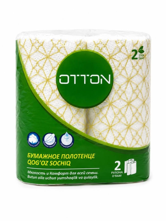 OTTON qog‘oz sochiqlar, 2 qatlamli, 2 o‘ramli—mustahkam, yumshoq, ishonchli va mos tanlov