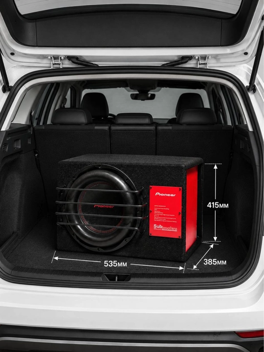 Сабвуфер Pioneer 10/12 дюймов, 500 Вт RMS, деревянный корпус, с регулятором баса