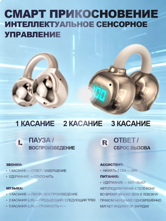 Беспроводные наушники  SadoMax, Hi-Fi, Android и iPhone, Чистый звук, Гарантия 12 месяцев