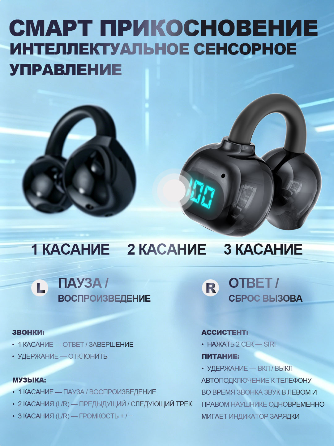 Беспроводные наушники  SadoMax, Hi-Fi, Android и iPhone, Чистый звук, Гарантия 12 месяцев