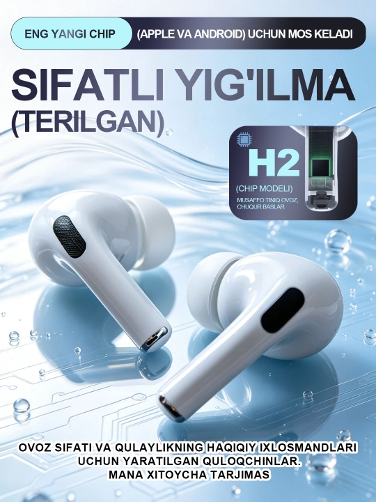 Simsiz quloqchinlar Pods Pro 2 Premium, Vietnam, sensorli, ANC