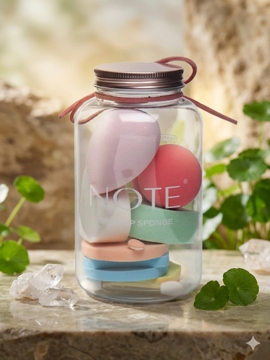 NOTE Makeup Sponge makiyaj uchun sponjlar to'plami, yuzga tonal krem surtish gubkasi seti