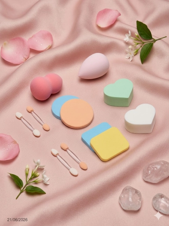 NOTE Makeup Sponge makiyaj uchun sponjlar to'plami, yuzga tonal krem surtish gubkasi seti