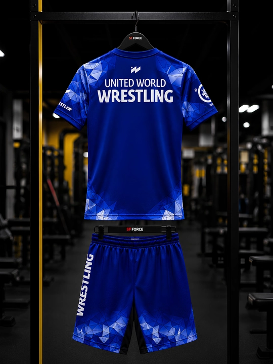 Wrestling United World Sports шорты и футболка, 2 в 1, рестлинг униформа ММА