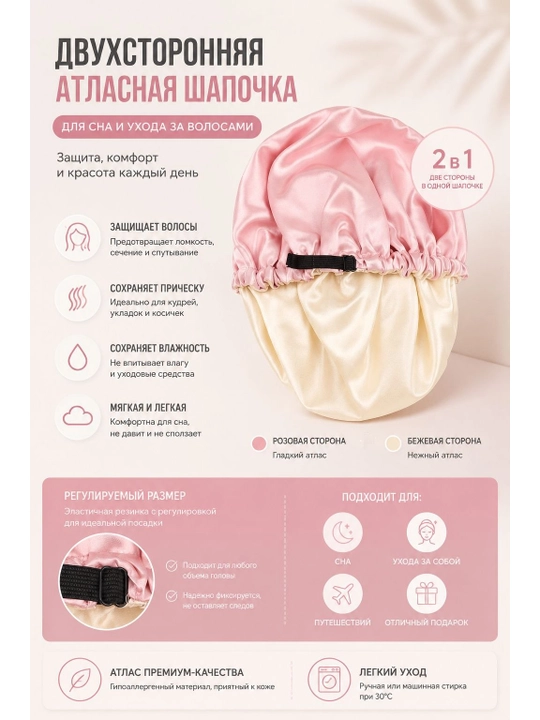 Шапочка для сна, в 4 разных цветах