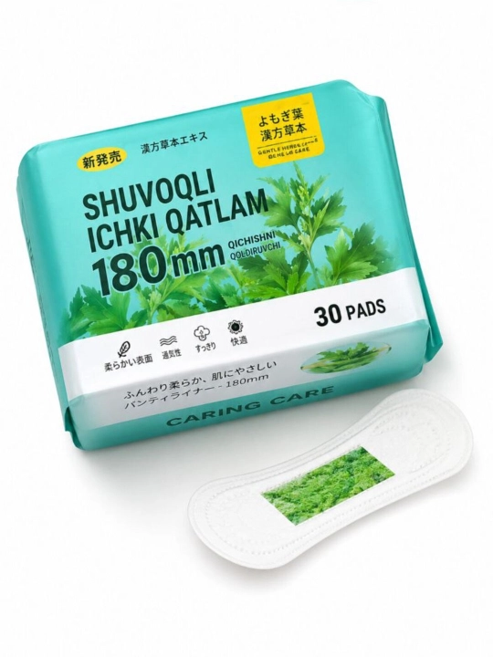 Ayollar salomatligi va kundalik tozalik uchun, shuvoqli shifobaxsh kundalik prokladkalari - 