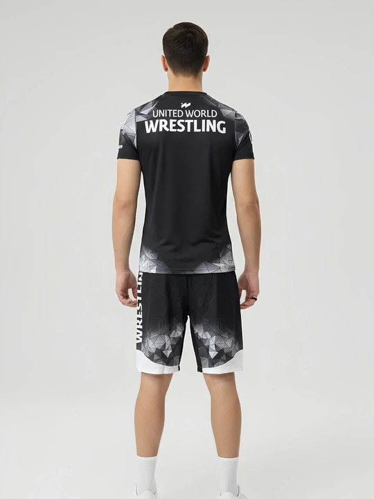 Wrestling United World Sports шорты и футболка, 2 в 1, рестлинг униформа ММА униформа