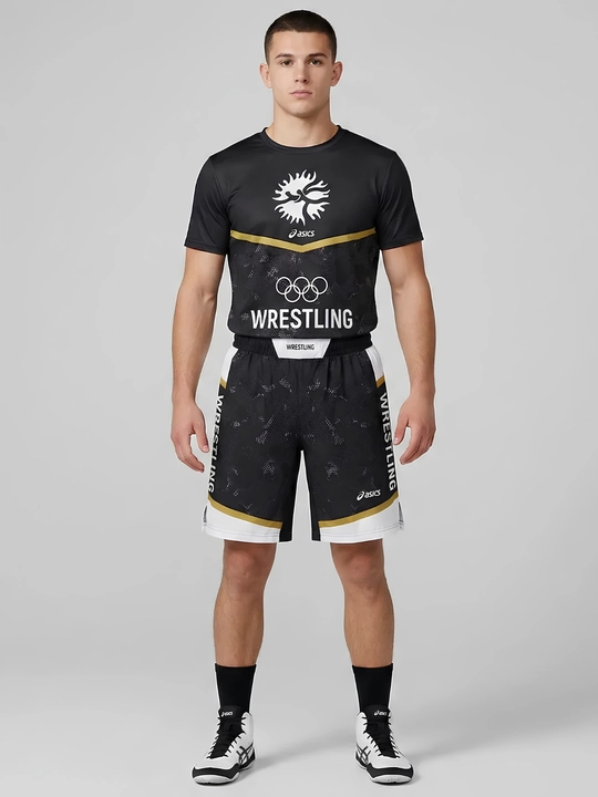 Wrestling United World Sports шорты и футболка, 2 в 1, рестлинг униформа ММА униформа