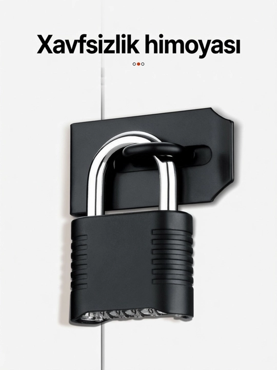 Parolli metall qulf (kalitsiz), kodli qulf (4 xonali)