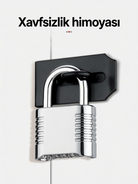 Parolli metall qulf (kalitsiz), kodli qulf (4 xonali)
