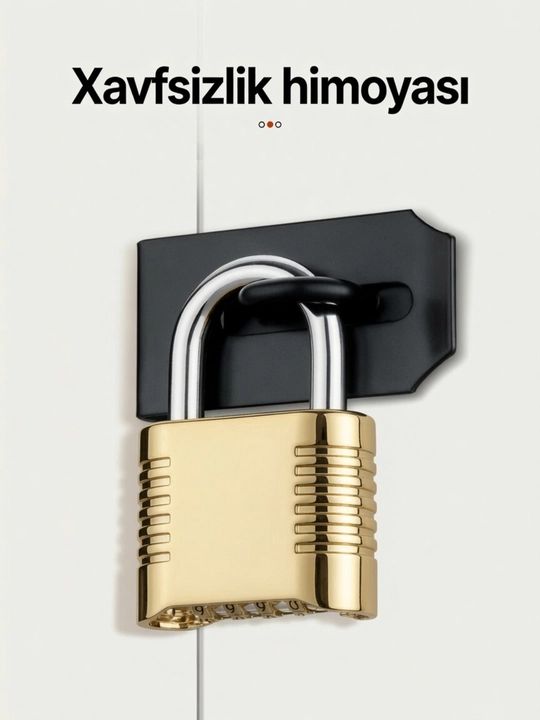 Parolli metall qulf (kalitsiz), kodli qulf (4 xonali)
