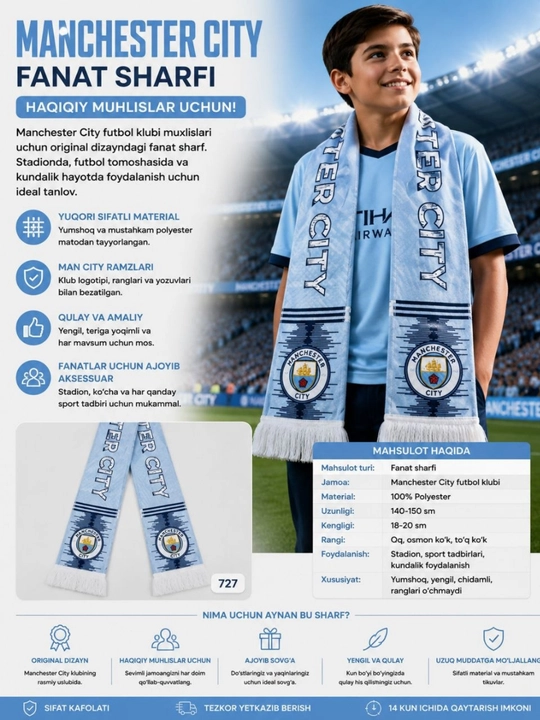 Futbol muxlislari uchun markali sharflar - 