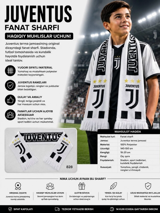 Futbol muxlislari uchun markali sharflar - 