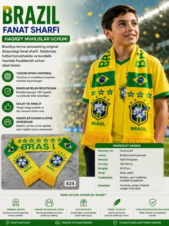Futbol muxlislari uchun markali sharflar - 