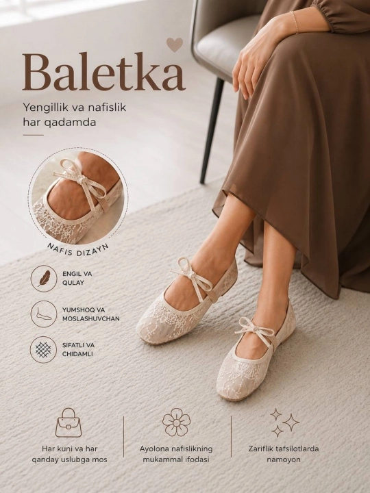Ayollar uchun baletka, ayollar va qizlar oyoq kiyim, to'rli baletka, qizlar poyabzali