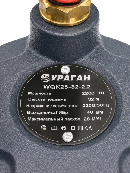 Najas pompasi Hurricane WQK28-32-2,2, 2200 Vt, 32 m, kesish mexanizmi bilan