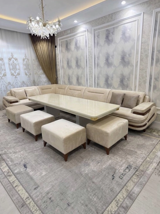 Eliza fason ugolok mebeli burchakli divan stol to'plami 440x240 - 