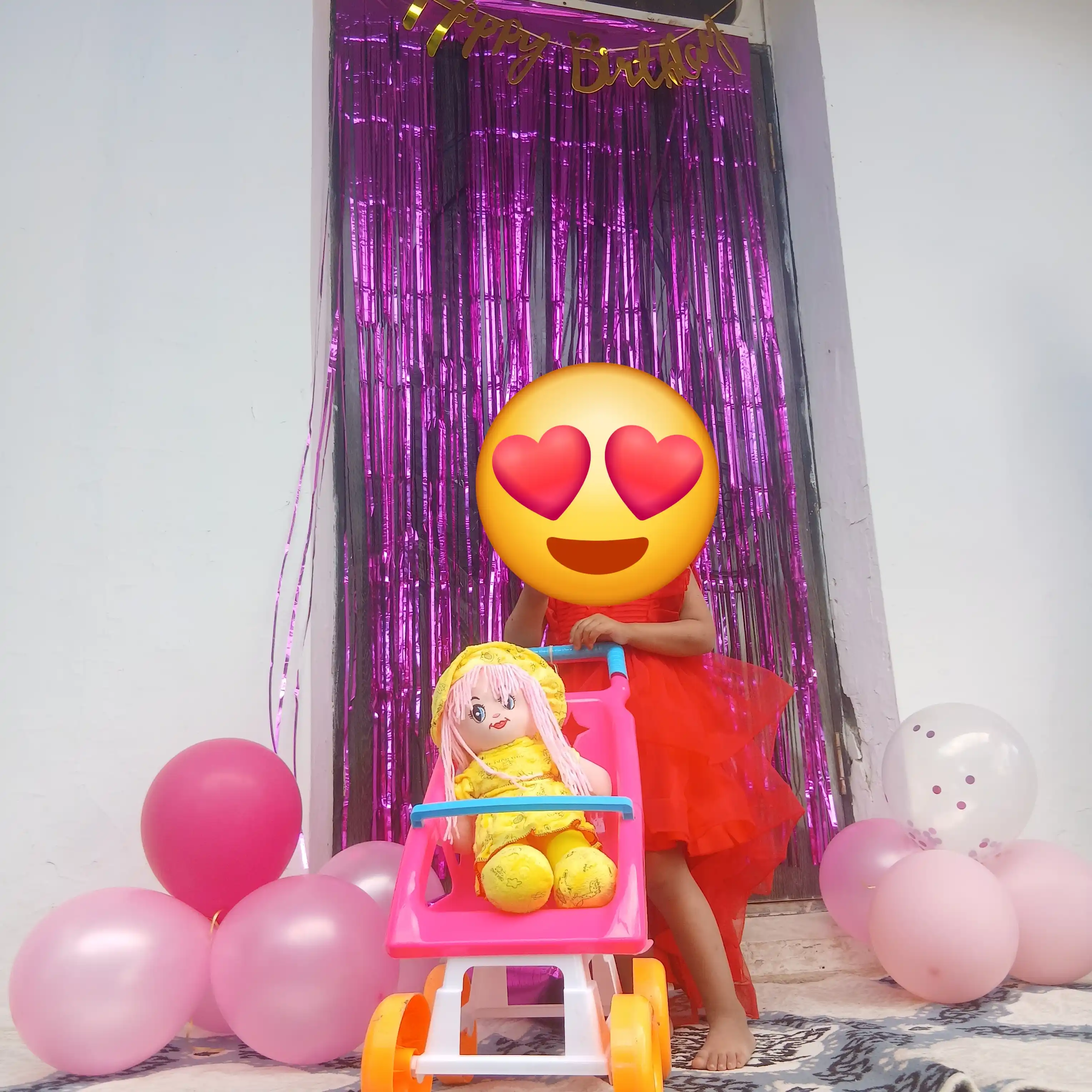 Набор для украшения дня рождения Happy Birthday с шарами и фотозоной