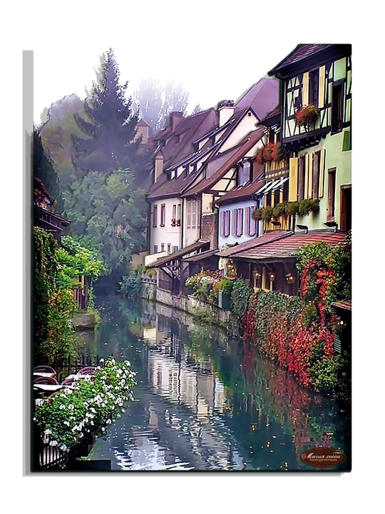 Papertol 3D ijodiy to‘plami «Tuman», kanal bo‘yidagi manzara, 29*39 sm, РТ150350Б