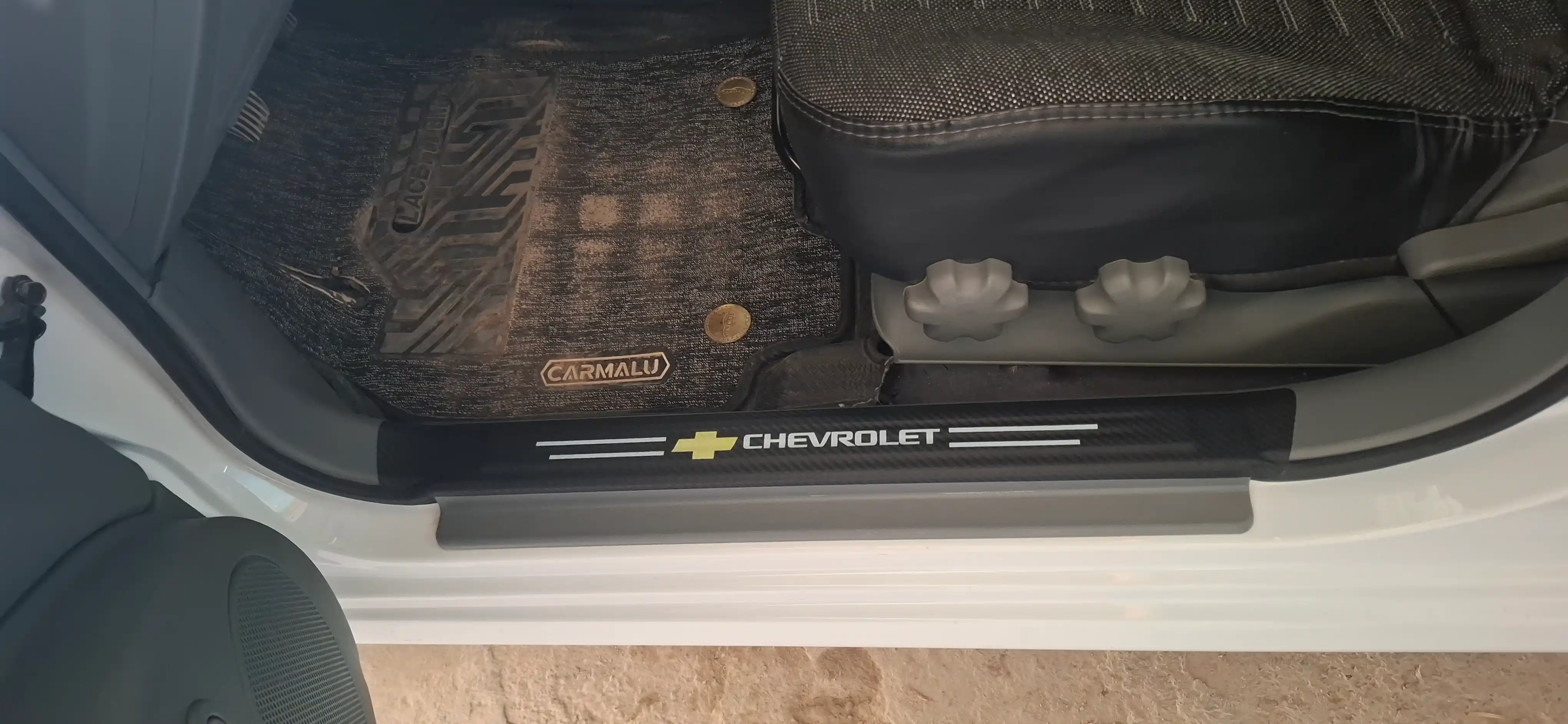 Накладки на пороги автомобиля, карбоновые, защитные, Chevrolet