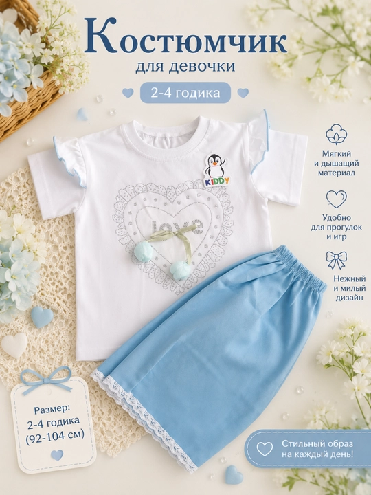 Костюмчик для девочки на лето