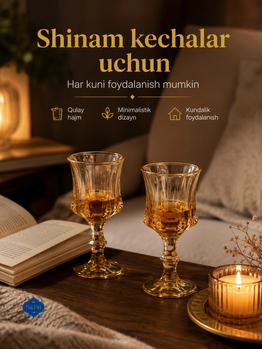 Rangli shisha fujer va stopkalar, ichimliklar uchun sovg‘a to‘plami, 6 dona, uy uchun set