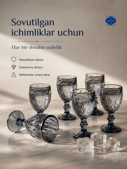 Цветные стеклянные фужеры и стопки для напитков, подарочный набор, 6 штук, для стола, дома - 
