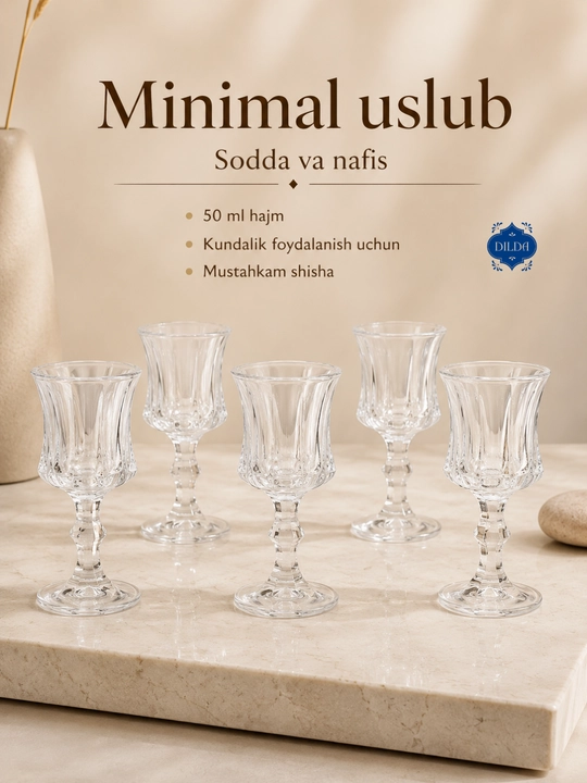 Rangli shisha fujer va stopkalar, ichimliklar uchun sovg‘a to‘plami, 6 dona, uy uchun set